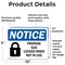 Signmission Propane Cage Locked When Not In Use Sign With Symbol, 10 in W x Rectangle, Vinyl Decal OS-2PACK-NS-D-710-L-17887 - alternate 3